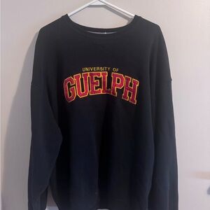 Black University of Guelph Men's Sweater